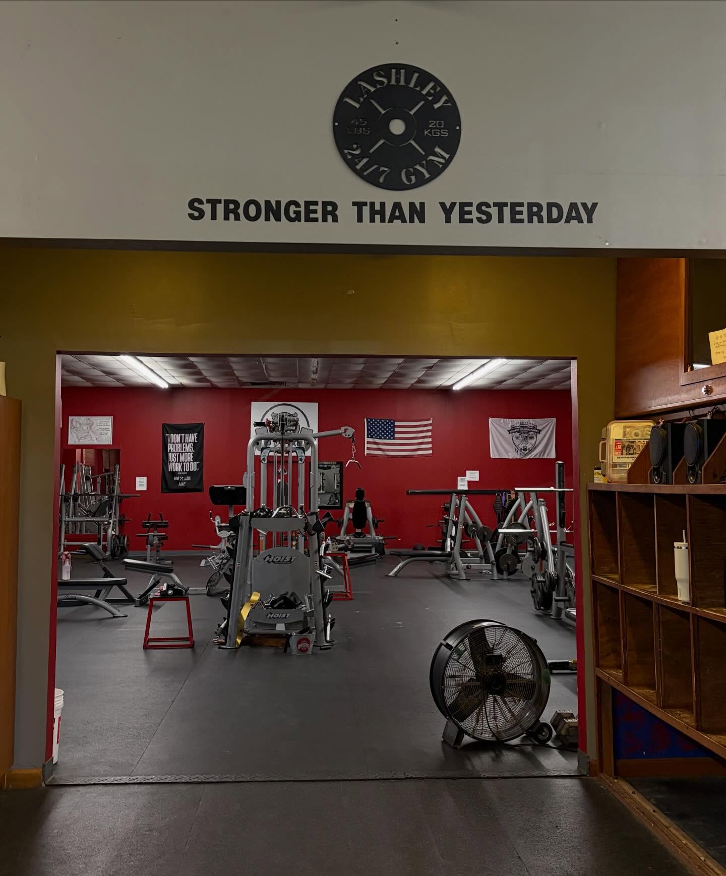 Entrance to Lashley 24/7 Gym, ready to welcome Fredericktown for the grand opening